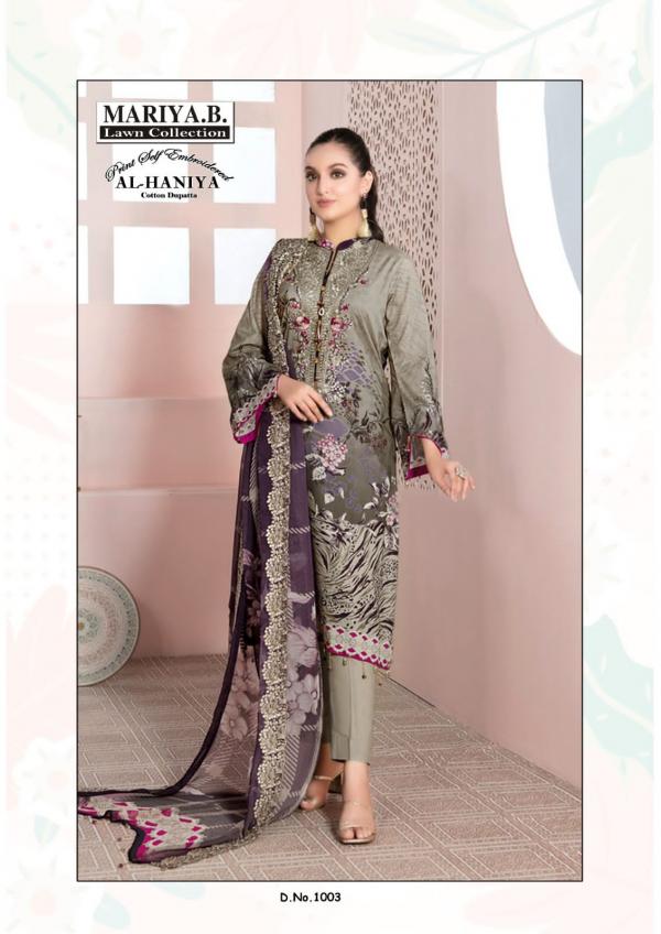 Mariya B Al Haniya Lawn Collection Karachi Cotton Dress Material